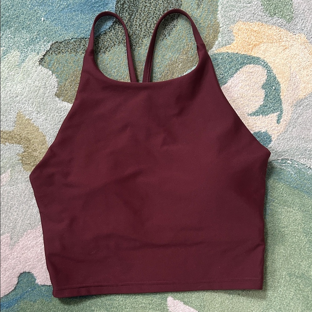 Women's Maroon High-Neck Activewear Tank Old Navy size small